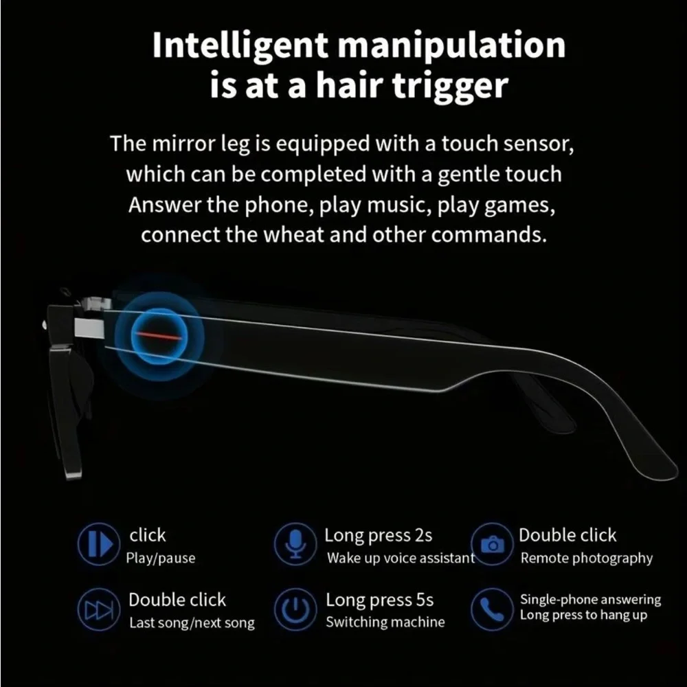 Smart Sunglasses Wireless Headset unisex model